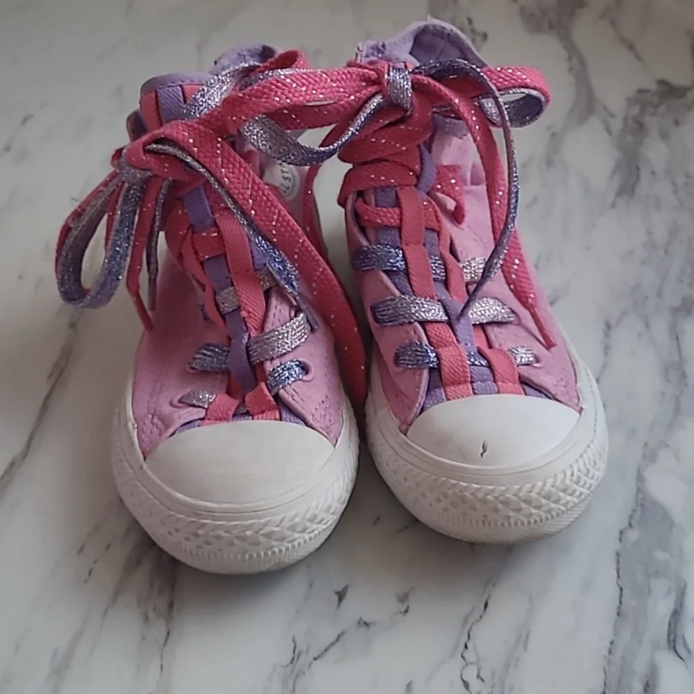 Converse Kids Pink & Purple Sneakers